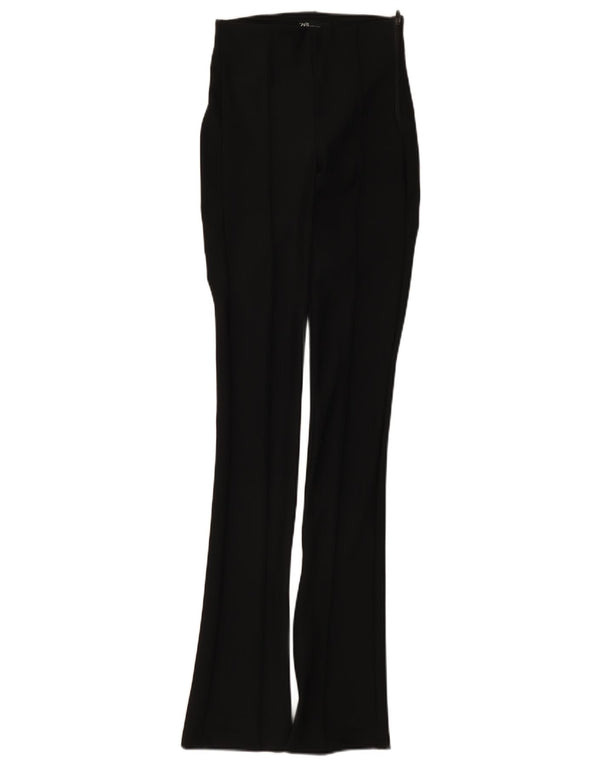 Pantaloni casual pentru femei Bootcut Zara XS W24 L35 Negri