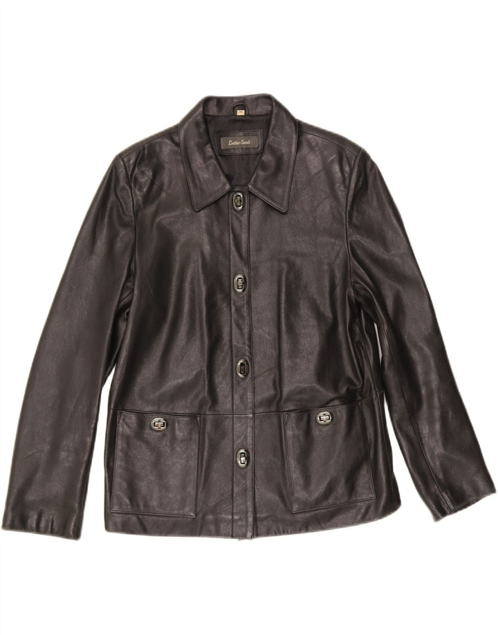 LEATHER SOUND Womens Leather Jacket EU 38 Medium Black Leather Vintage Leather Sound and Second-Hand Leather Sound from Messina Hembry 