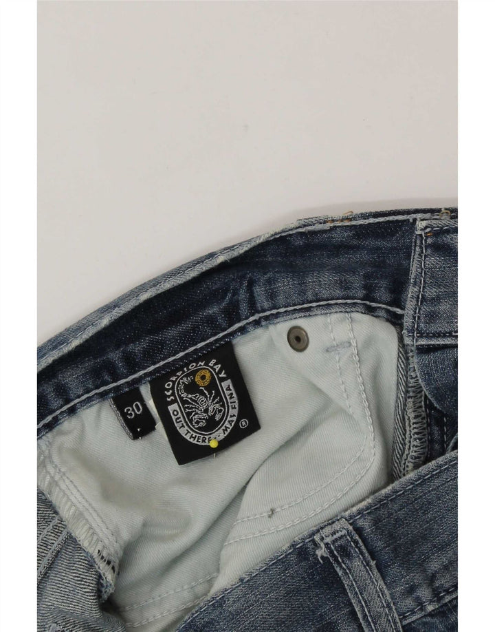 Pantaloni scurți din denim pentru bărbați Scorpion Bay W30, bumbac albastru mediu
