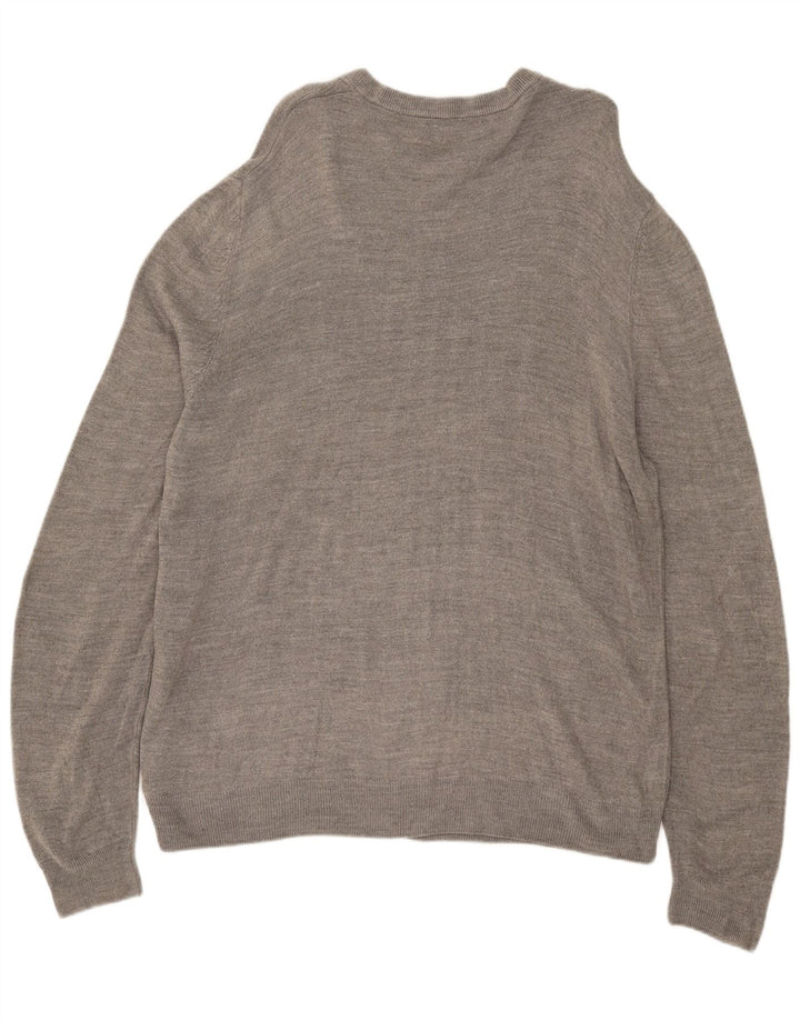 Pulover pentru bărbați Marks & Spencer, cu gât crew, 2XL, gri acrilic