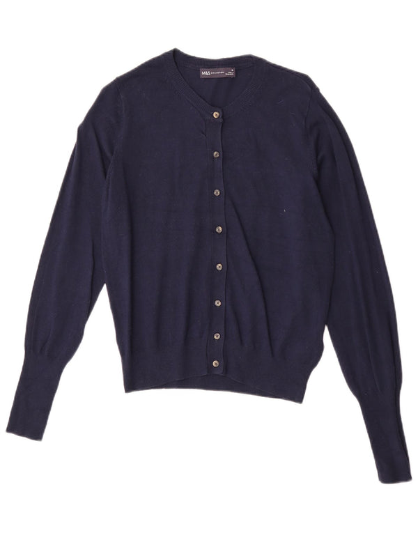 Pulover cardigan pentru femei Marks & Spencer UK 10 mic, bleumarin, viscoză