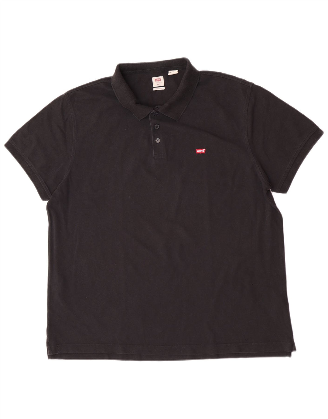 Tricou polo standard pentru bărbați Levi's 2XL, bumbac negru