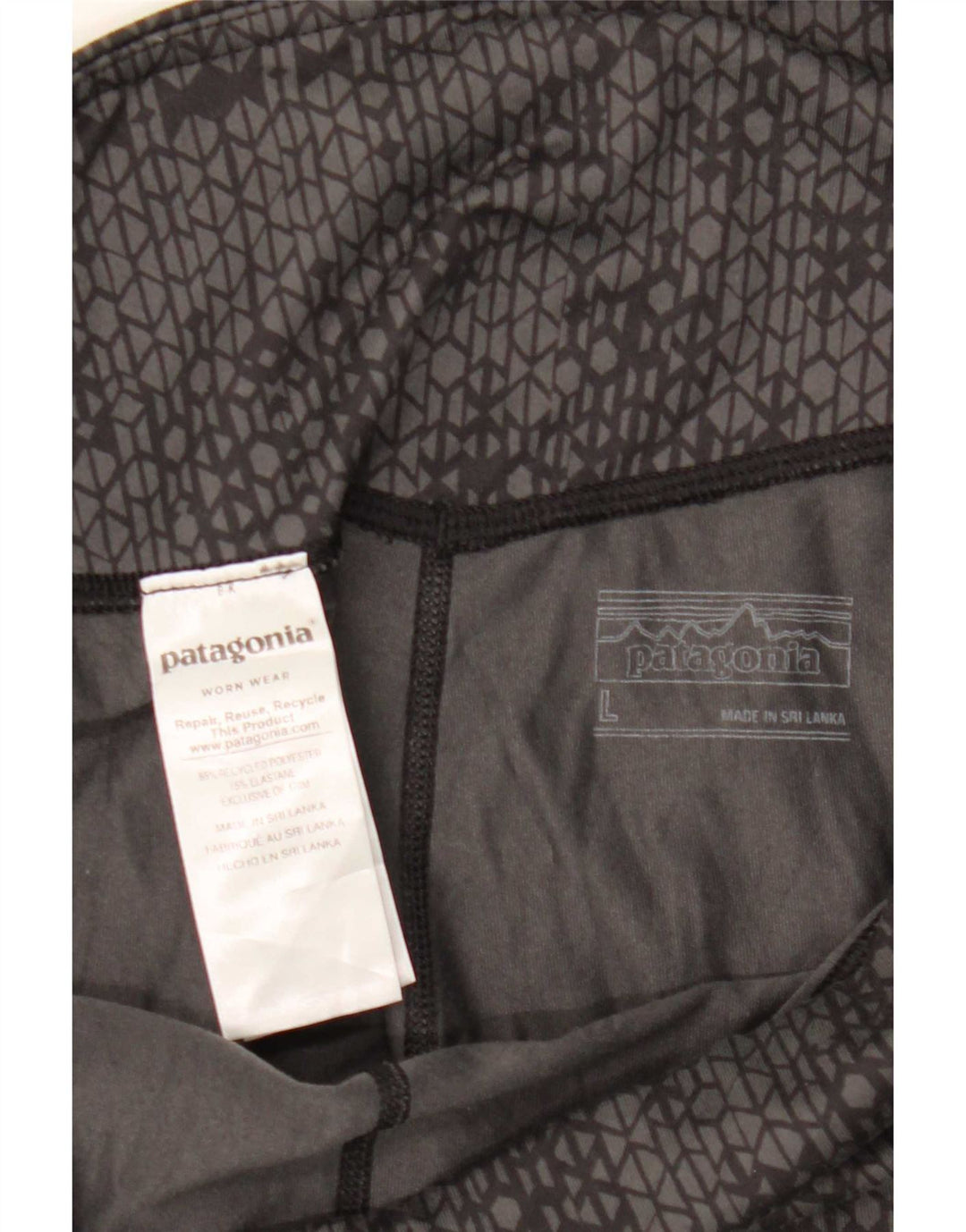 Leggings Patagonia Femei UK 14 Large Gri Geometric Poliester