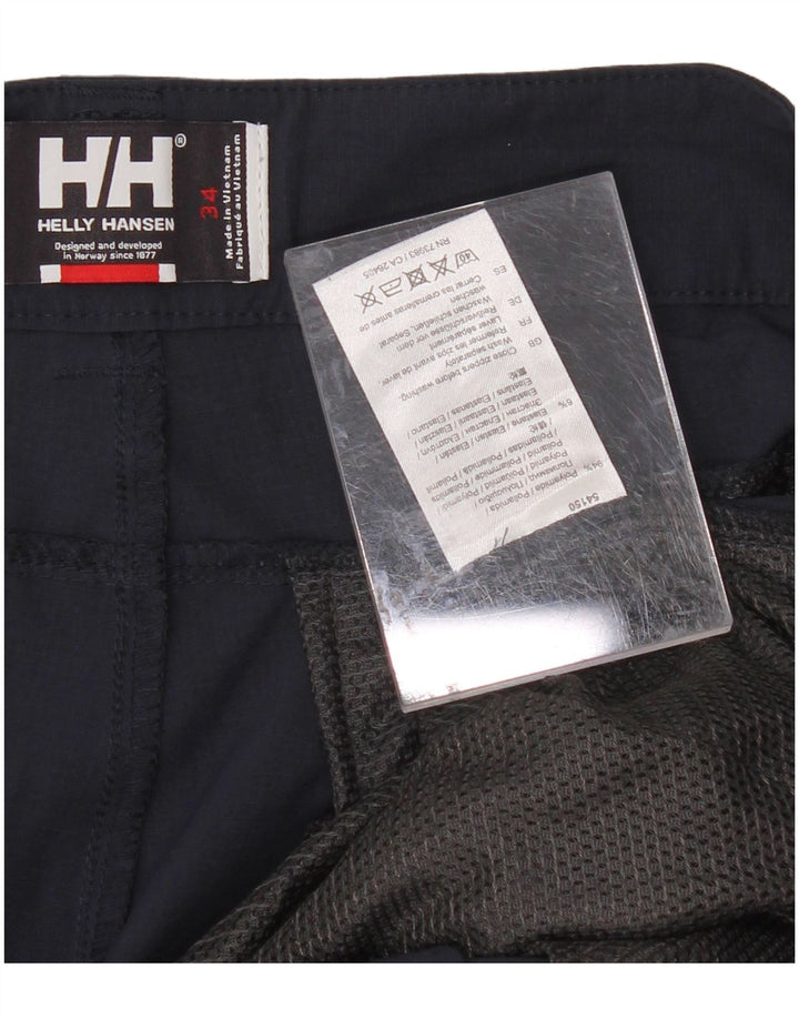 HELLY HANSEN Womens Slim Cargo Trousers W34 L32 Navy Blue Polyamide