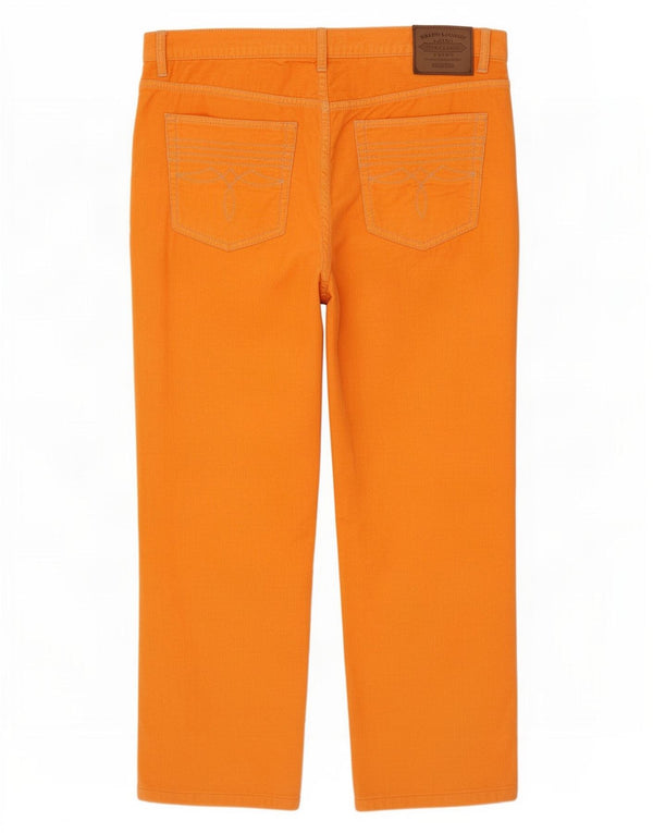 Pantaloni drepti din velur pentru femei Ralph Lauren US 12 Large W34 L25 Portocaliu