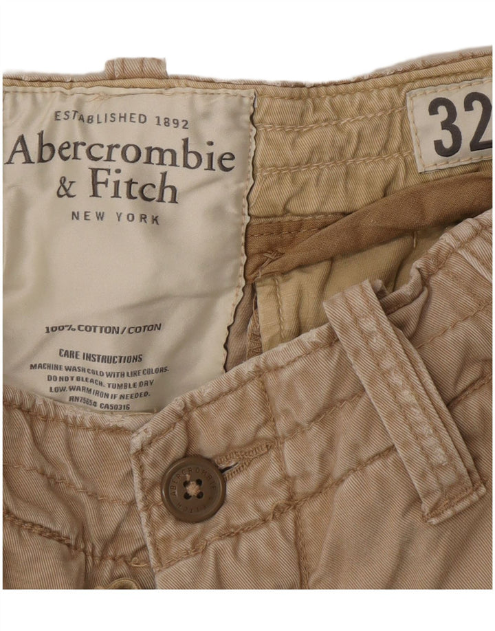 Pantaloni scurți cargo pentru bărbați Abercrombie & Fitch W32 bumbac mediu bej