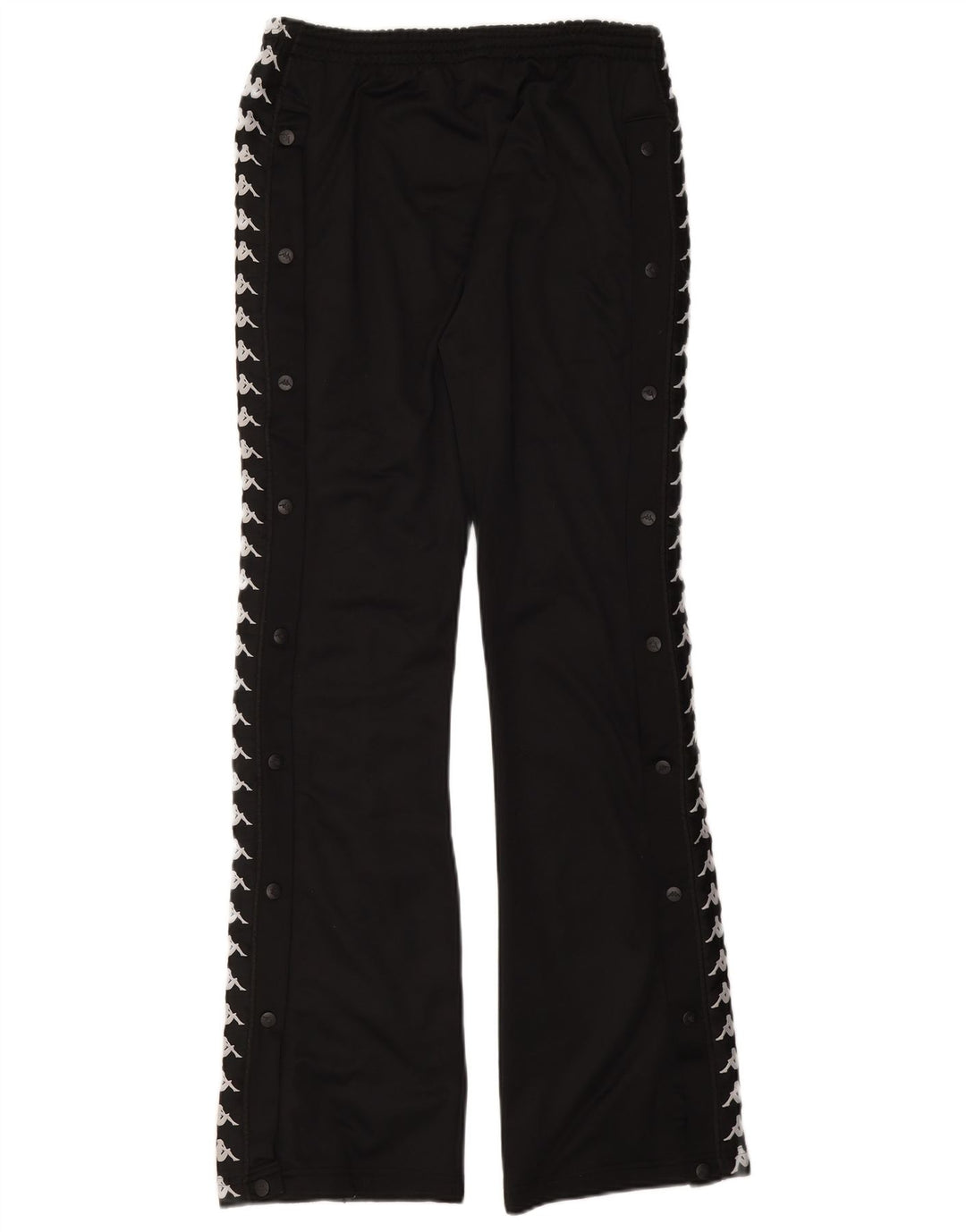 Pantaloni de trening grafic Kappa pentru bărbați, poliester negru mic