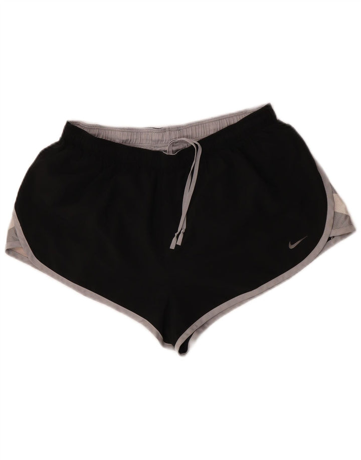 Pantaloni scurți sport Nike pentru femei, medii W28 L12, poliester color bloc negru