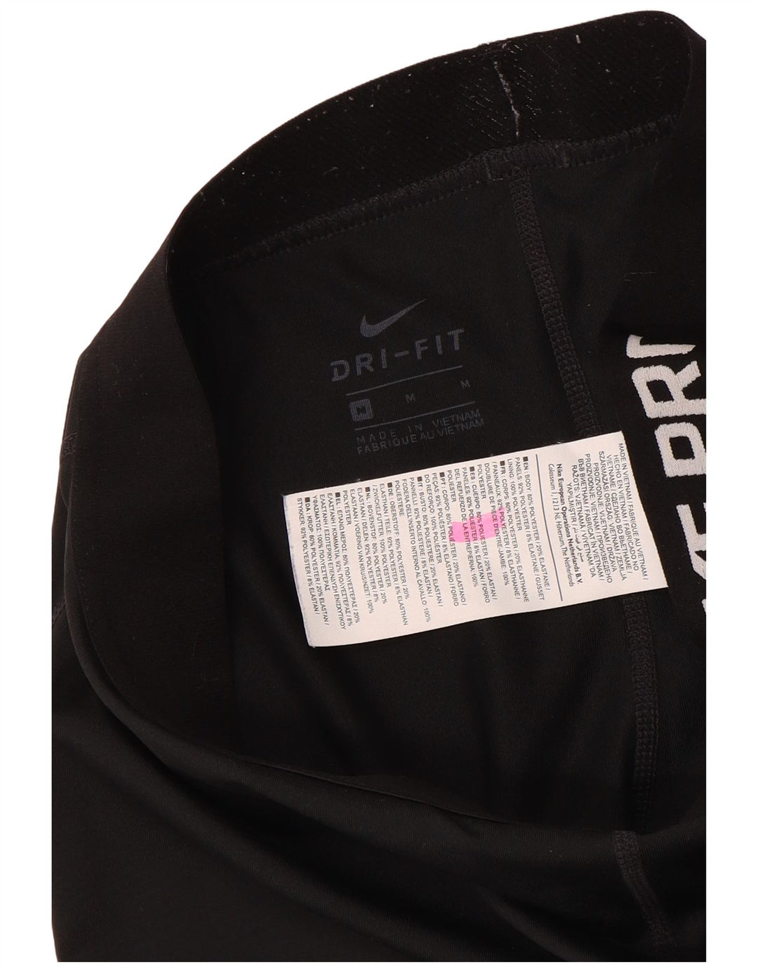 Leggings Nike Dri Fit Graphic Capri pentru femei UK 12 Poliester mediu negru