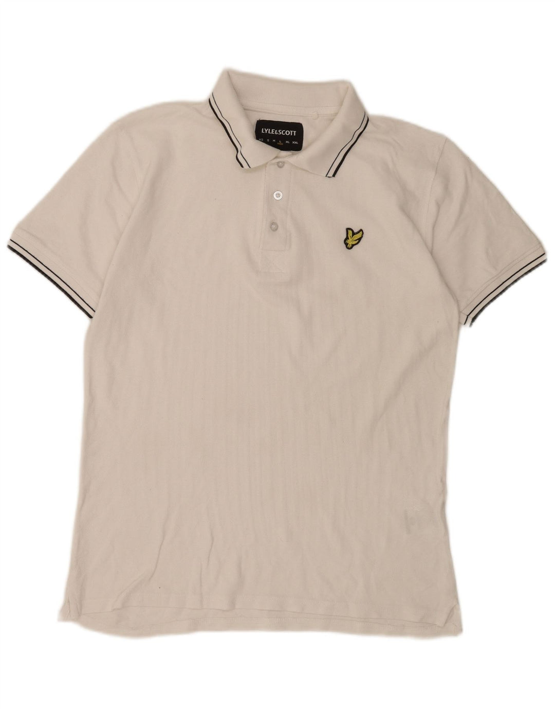 Tricou polo pentru bărbați Lyle & Scott, bumbac cu dungi albe mari