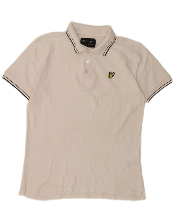 Tricou polo pentru bărbați Lyle & Scott, bumbac cu dungi albe mari