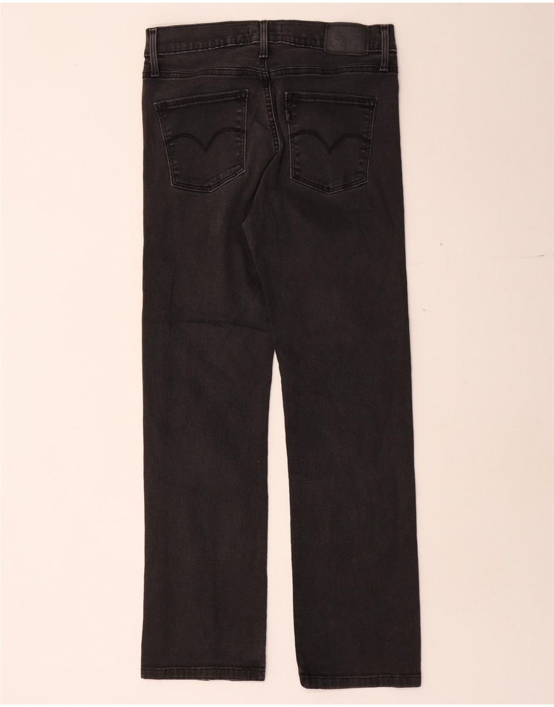 Blugi drepți modelați Levi's pentru femei W29 L27 bumbac negru