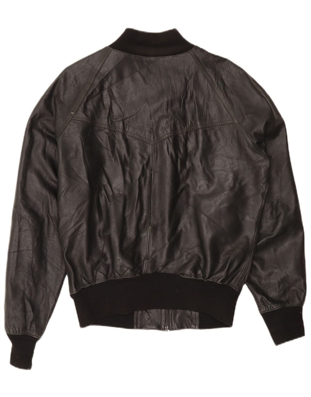Jachetă de piele vintage pentru bărbați UK 40 Large Black