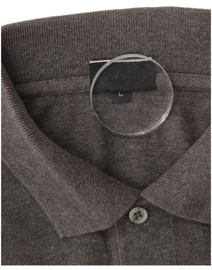 TRUSSARDI Cămașă Polo pentru bărbați din bumbac gri mare