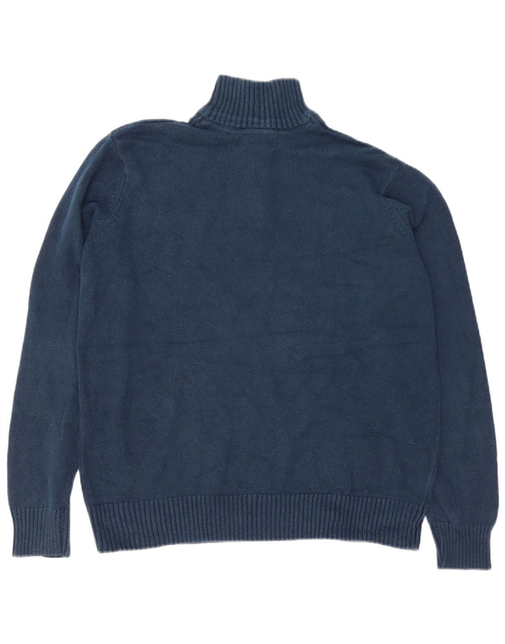 EDDIE BAUER Pulover pentru bărbați, cu fermoar, cu gât, mare, bleumarin, color block
