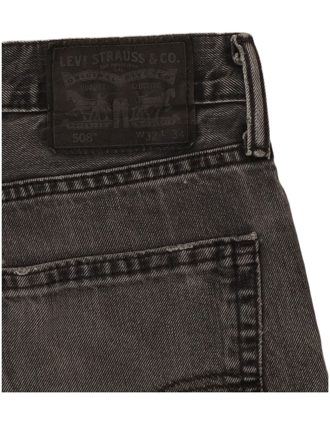 Blugi conici pentru bărbați Levi's 508 W32 L28 bumbac gri