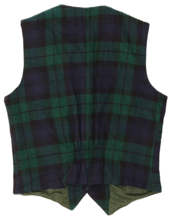 Vintage Womens Vesta IT 46 Large Green Check Wool