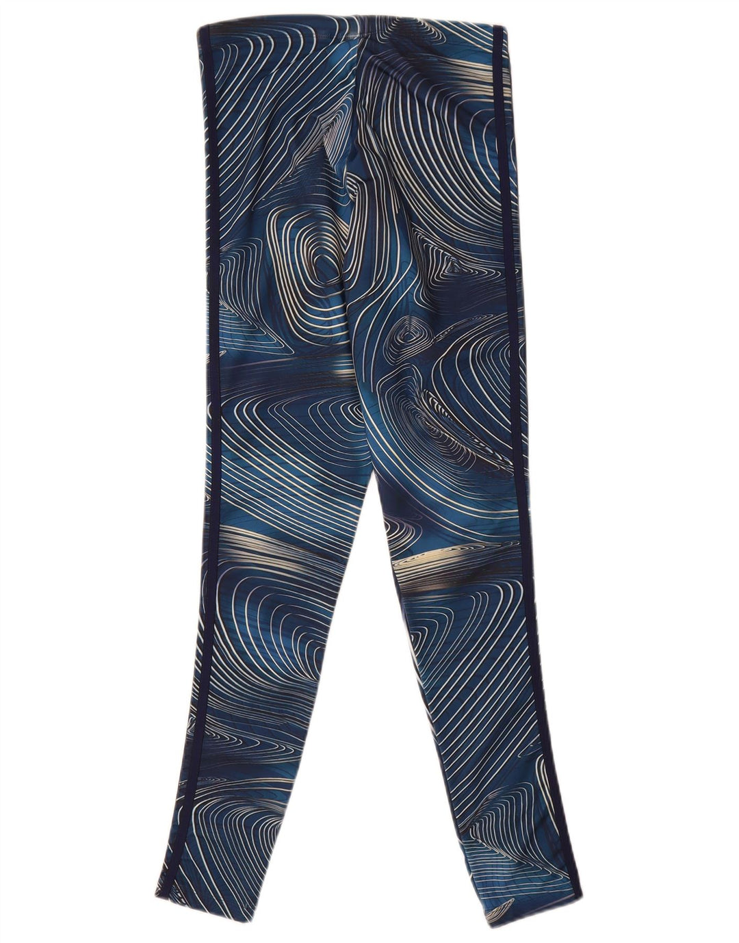 Leggings cu model abstract pentru femei Adidas UK 8 Poliester bleumarin mic