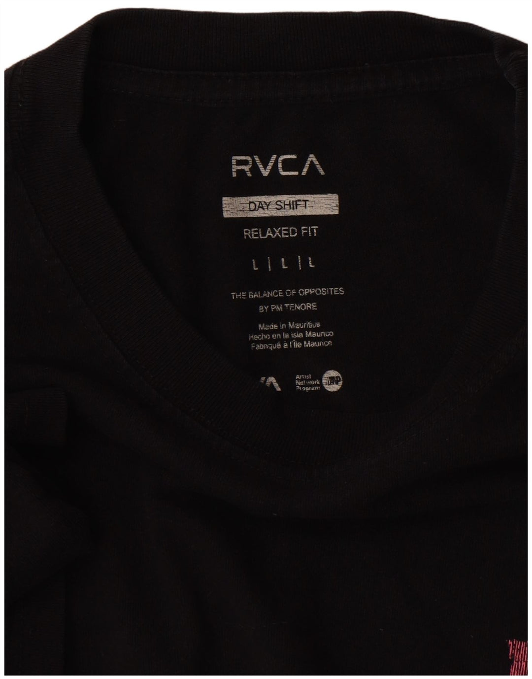 RVCA Tricou cu grafică relaxat pentru bărbați Top mare negru