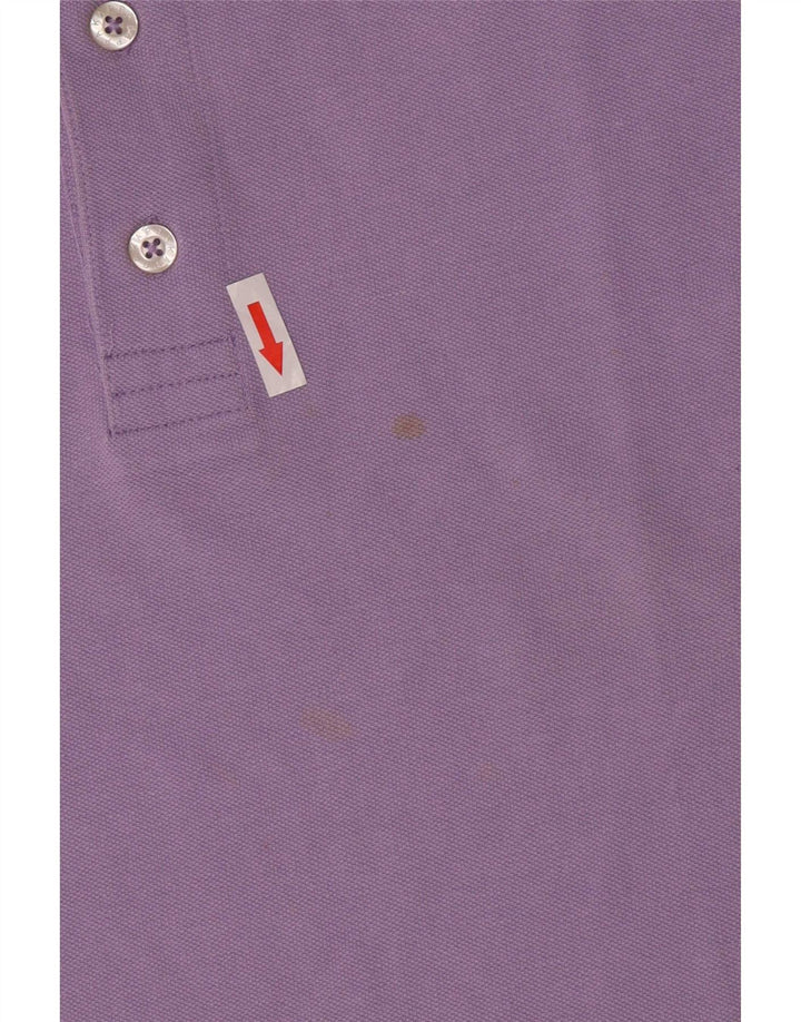 Cămașă polo pentru bărbați Kappa, bumbac violet mediu