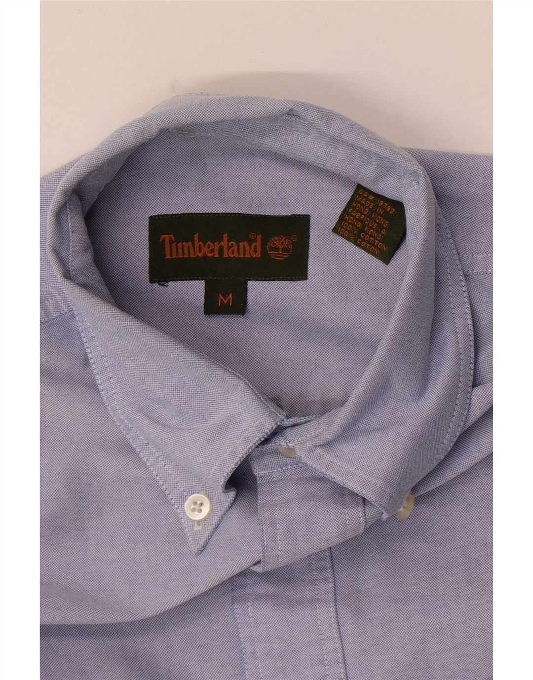 Cămașă cu mânecă scurtă pentru bărbați Timberland, bumbac albastru mediu