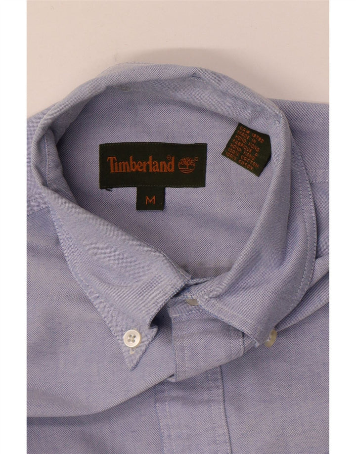 Cămașă cu mânecă scurtă pentru bărbați Timberland, bumbac albastru mediu