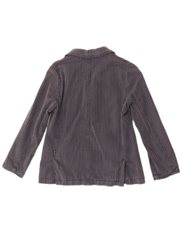 Jachetă Blazer 3 Nasturi Armani Junior Băieți 9-10 Ani Bleumarin în dungi