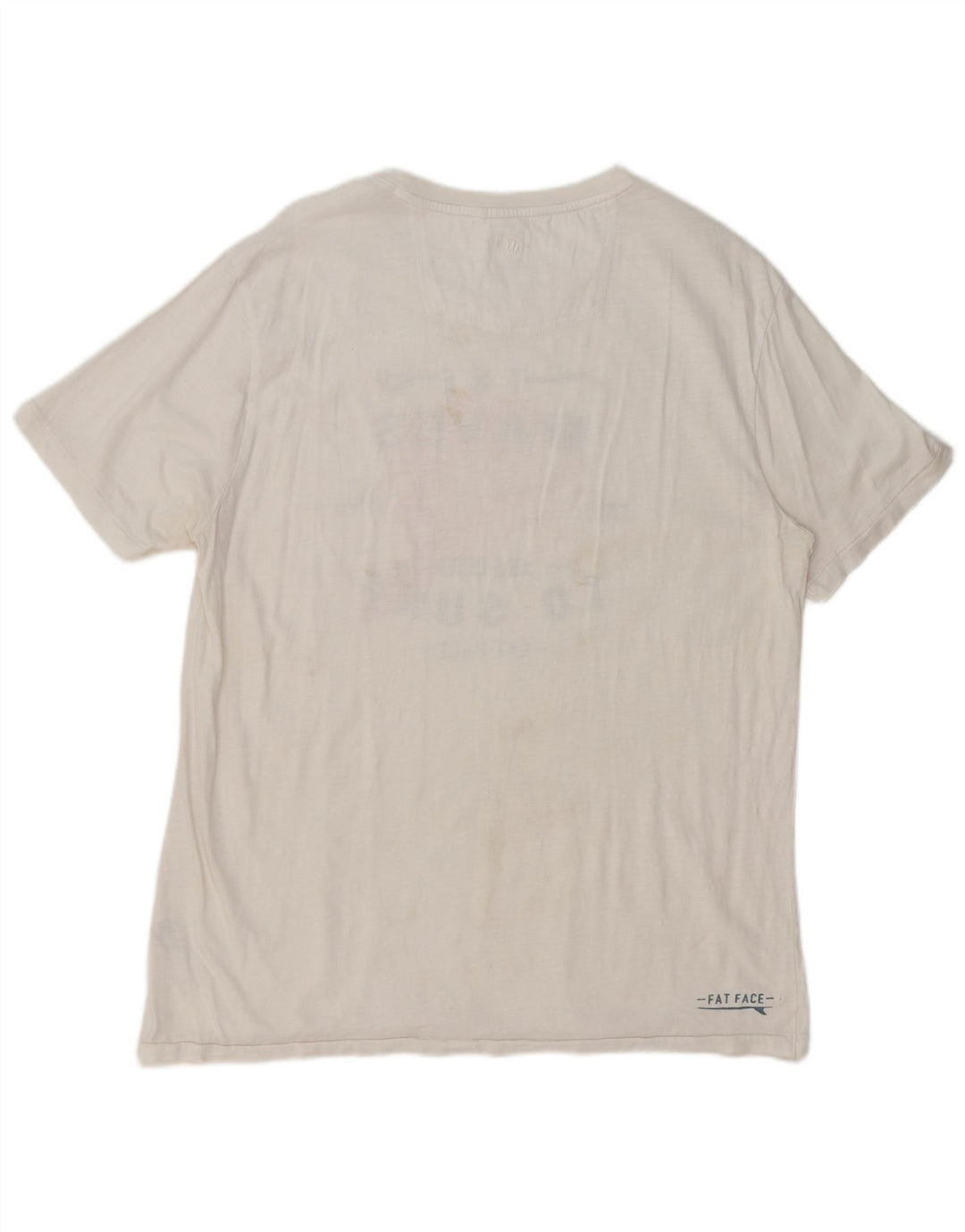 Tricou grafic pentru bărbați Fat Face Top mare din bumbac alb