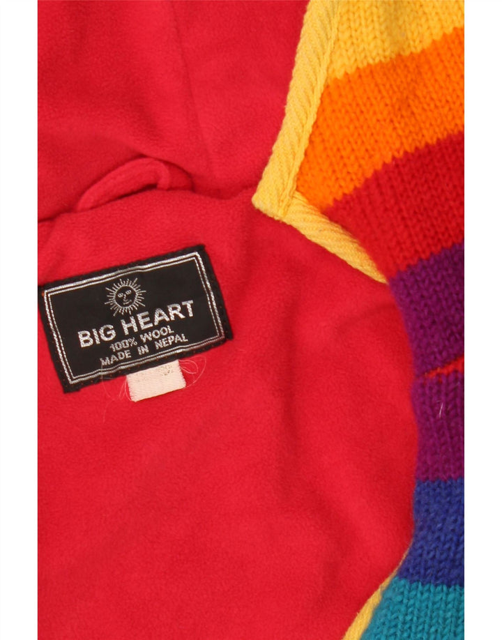 Pulover Cardigan Vintage pentru Damă UK 12 Mediu Multicolor Colorat