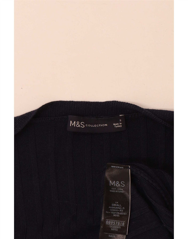 Pulover cardigan cu paragate pentru femei Marks & Spencer UK 10 Mic bleumarin