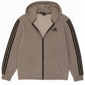 Pulover Adidas pentru bărbați, cu fermoar, bumbac cu pete, gri mediu