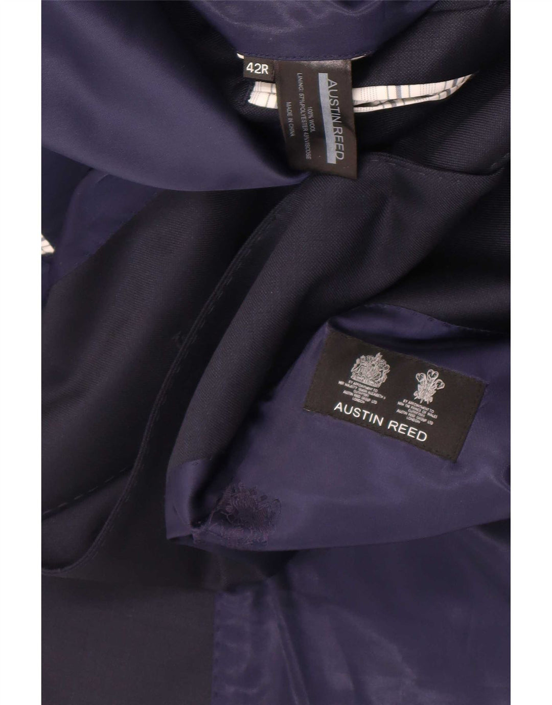 Jachetă pentru bărbați Austin Reed, cu 2 nasturi, UK 42 XL Lână bleumarin