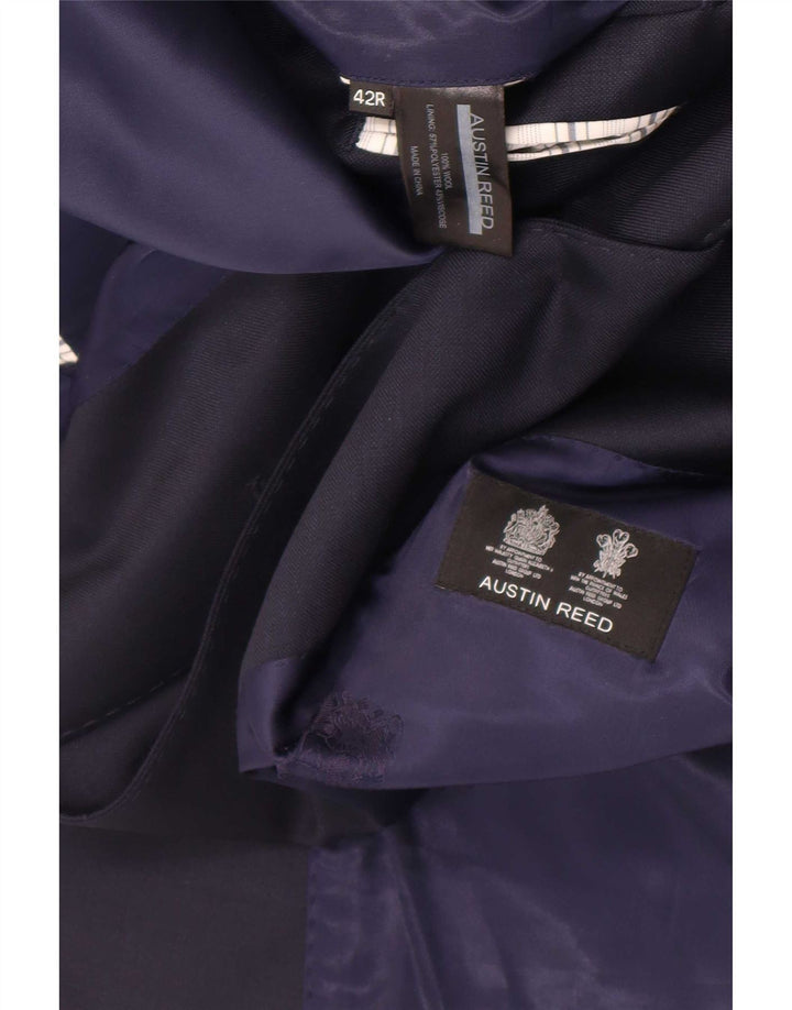 Jachetă pentru bărbați Austin Reed, cu 2 nasturi, UK 42 XL Lână bleumarin