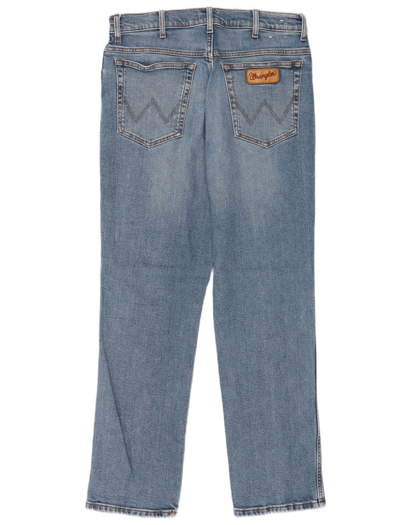 Blugi drepte pentru bărbați Wrangler Texas W34 L32 Bumbac albastru