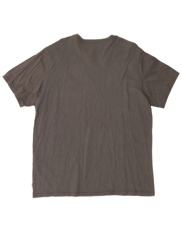 Tricou cu grafic relaxat Levi's pentru bărbați Top mare din bumbac gri