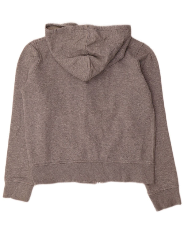 Pulover Kappa pentru femei Crop Zip Hoodie UK 14 Medium Gri Bumbac