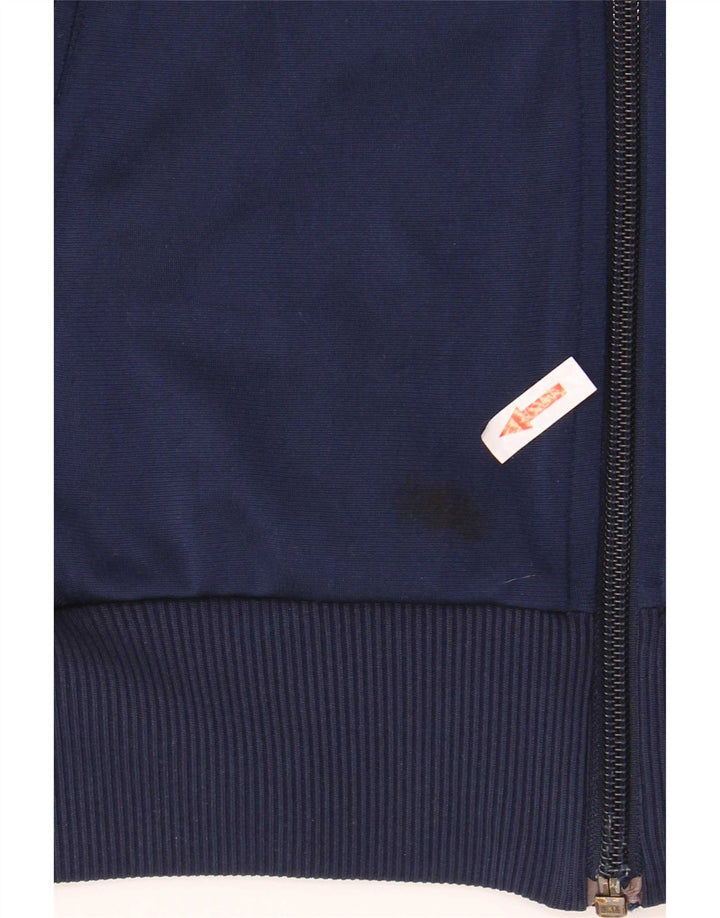 Jachetă de top pentru trening cu grafic pentru femei Adidas EU 38 Poliester bleumarin mediu