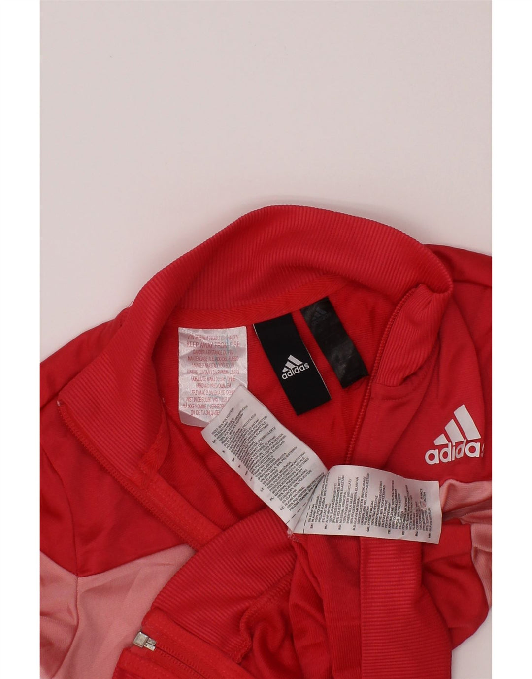 Jachetă de trening pentru fete Adidas 5-6 ani Poliester color bloc roșu