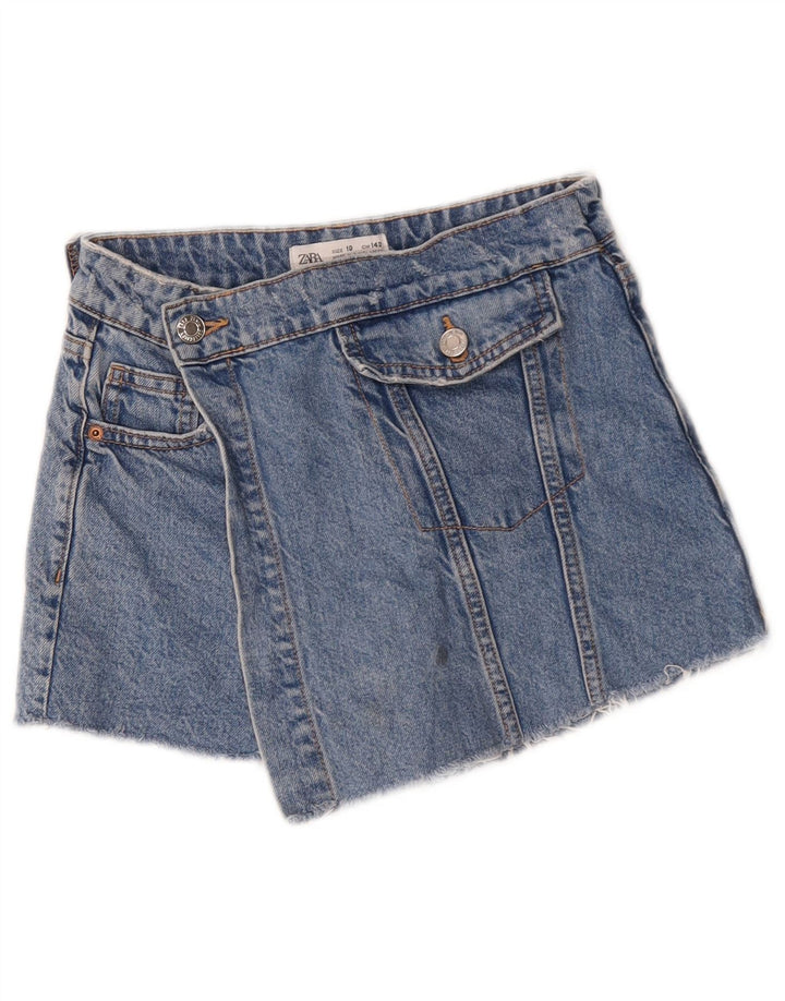 Pantaloni Scurt Denim Zara Fete 9-10 Ani W24 Albastru