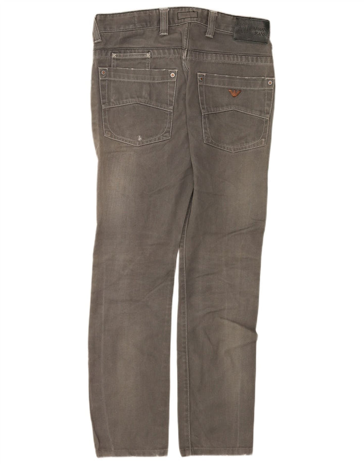 ARMANI Blugi Slim Bărbați W32 L30 Bumbac Gri