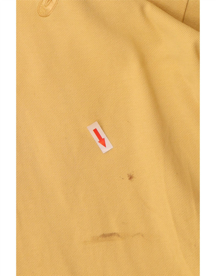 Tricou polo Asics pentru bărbați, bumbac galben mare