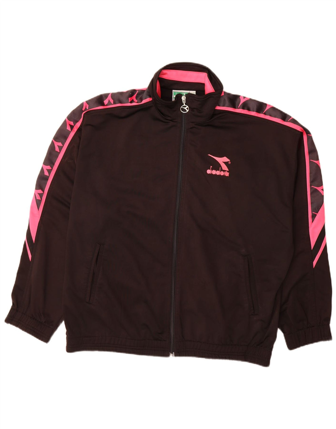 Jachetă de trening pentru bărbați Diadora UK 42, mare, negru, poliester color bloc