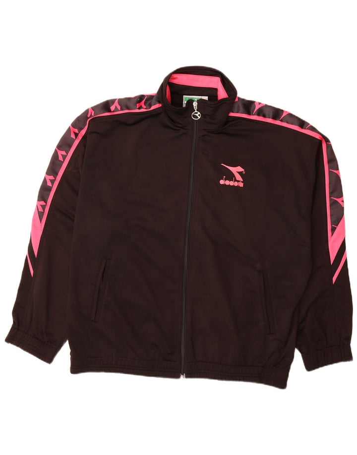 Jachetă de trening pentru bărbați Diadora UK 42, mare, negru, poliester color bloc
