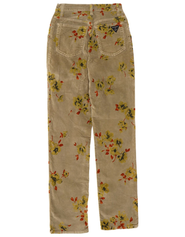 Pantaloni casual drepti pentru femei Outrage L27 L30 bumbac floral kaki