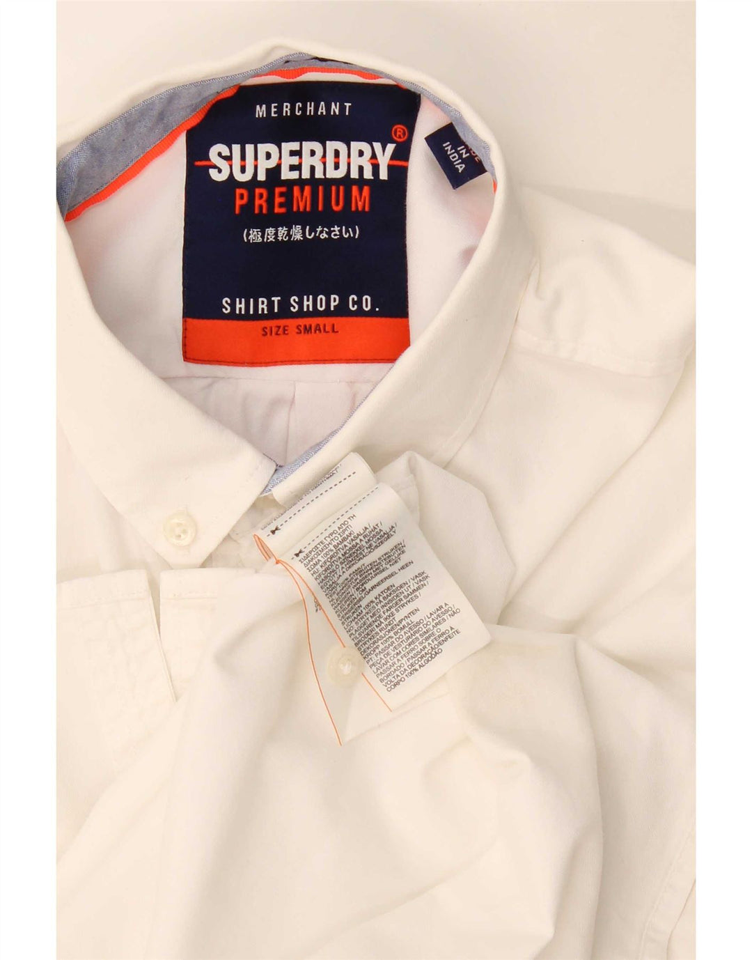 Cămașă pentru bărbați Superdry Bumbac Alb Mic