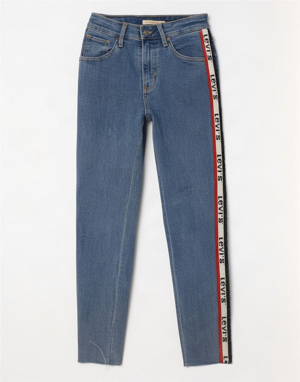 Blugi skinny cu talie mare Levi's pentru femei 721, L24 L27, albastru, bloc de culoare