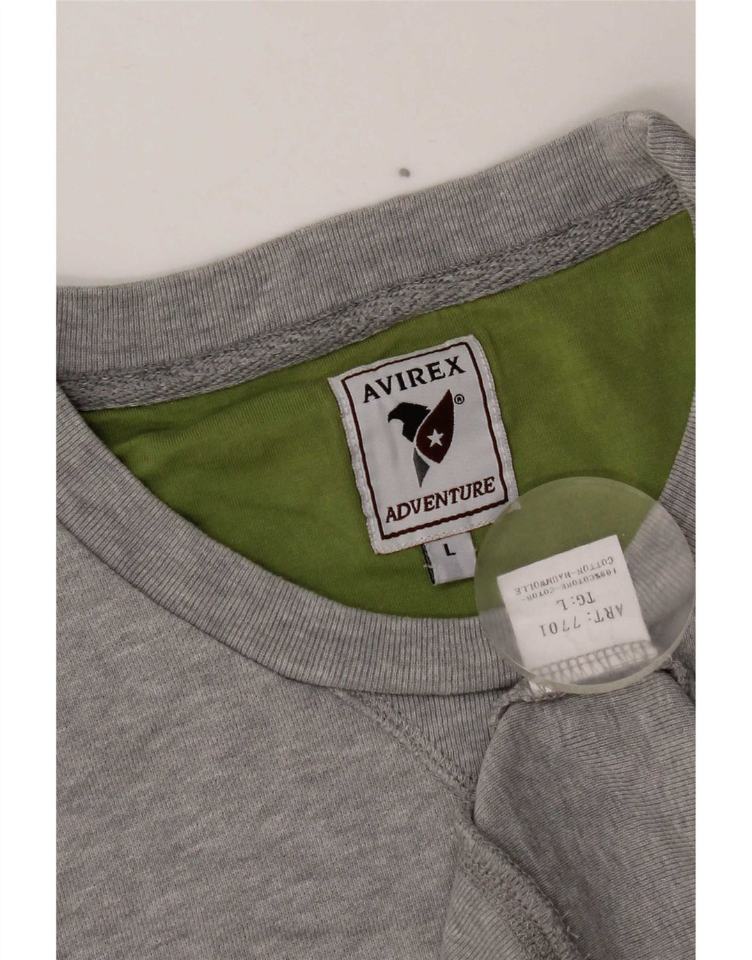 Pulover pentru bărbați Avirex Graphic Regular Fit, bumbac mare, gri