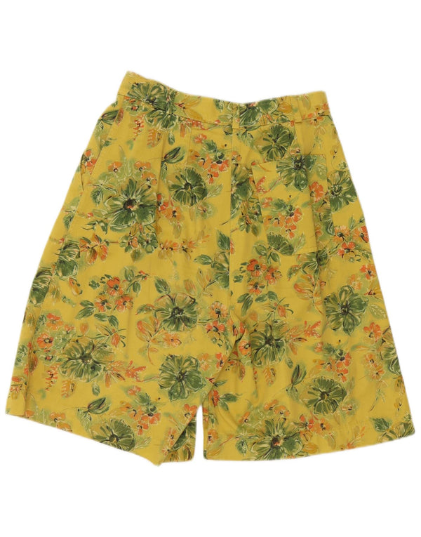 Pantaloni scurți chino cu talie înaltă pentru femei Newpenny IT 44 Medium W28 Galben Floral