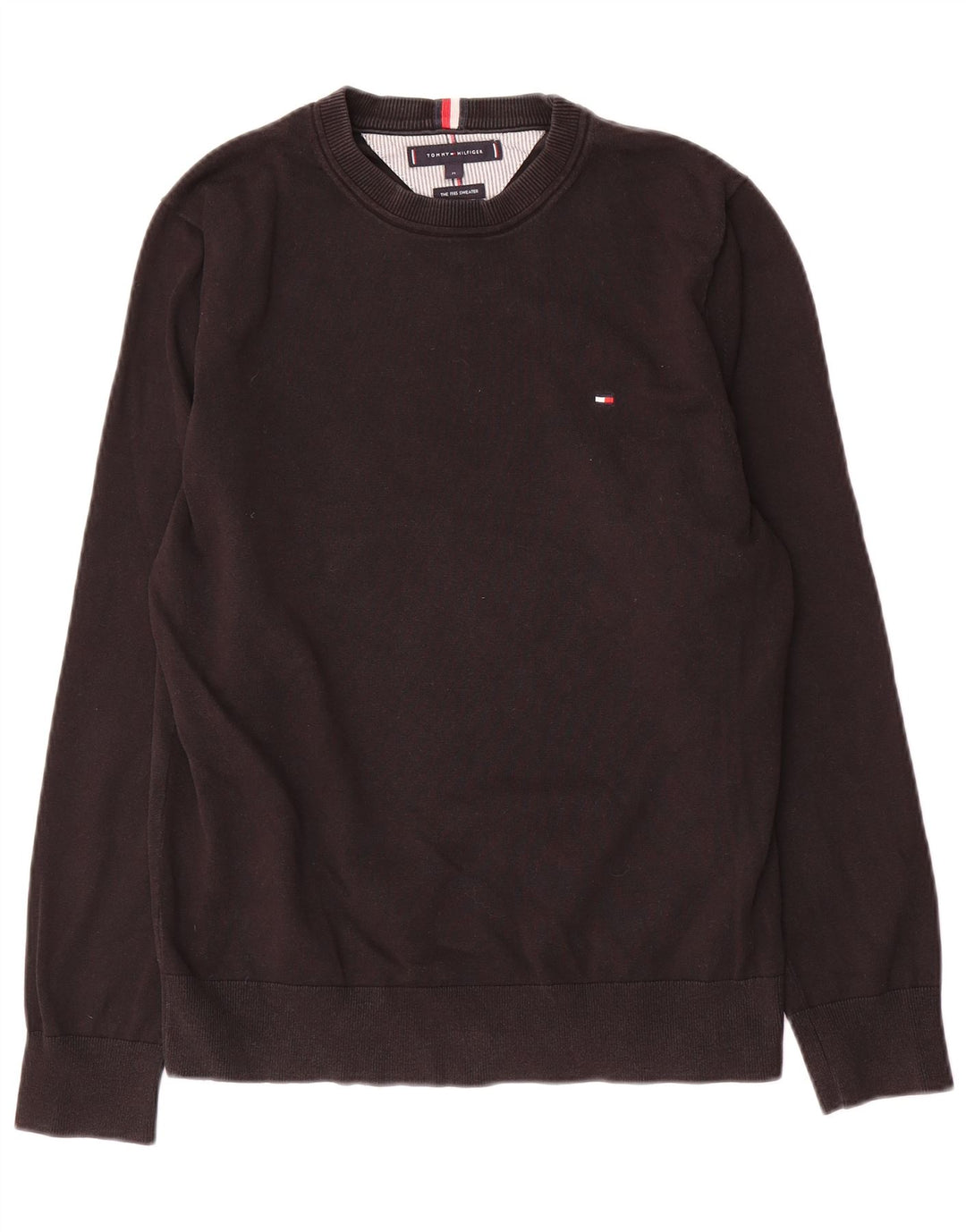 Pulover Tommy Hilfiger pentru bărbați, cu gât crew, negru mediu