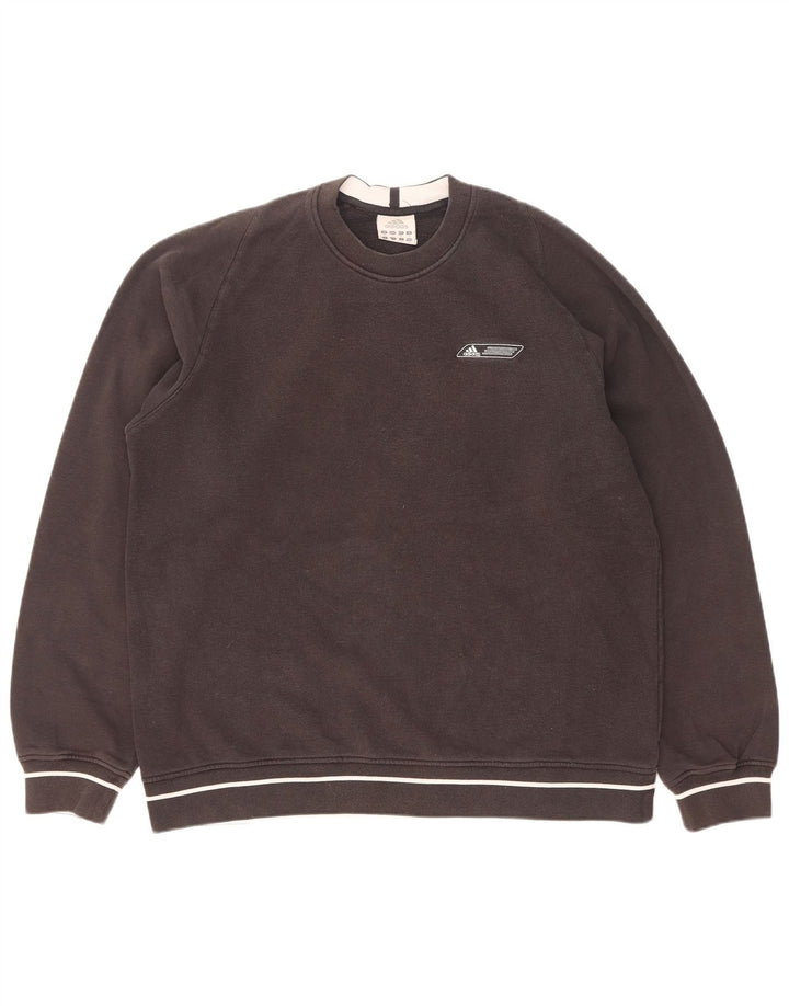 Pulover Adidas pentru bărbați, bumbac mediu negru